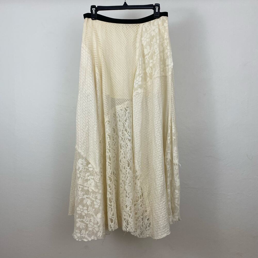 FP One - Free People Patchwork Lace Maxi - Ivory - Size Small